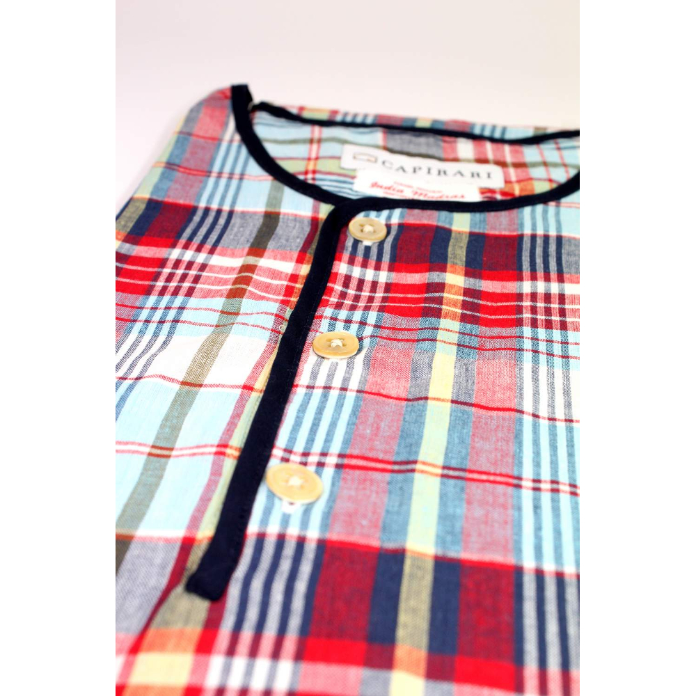 Tahiti 03 Madras collo henley - immagine 2