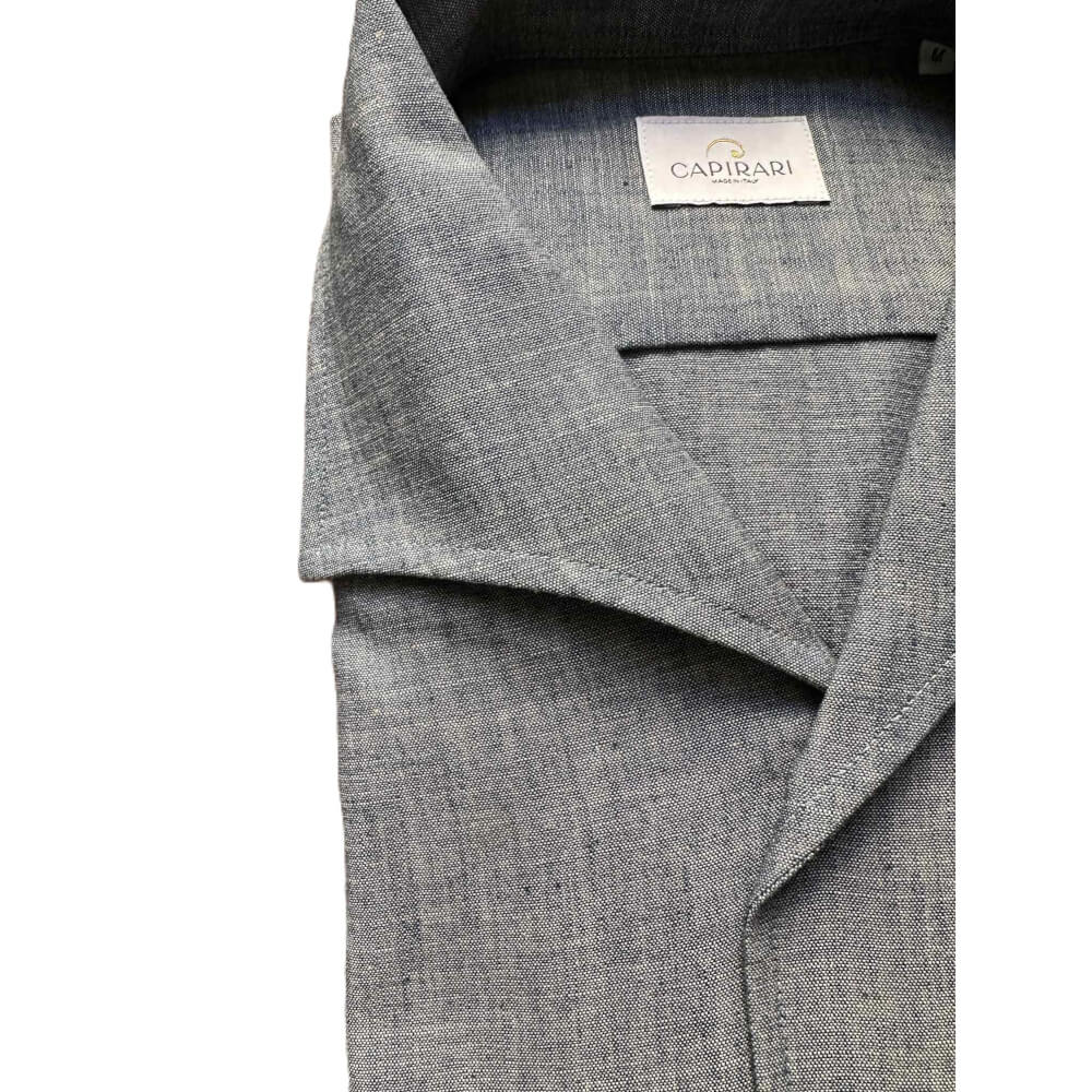 Amalfi long sleeve capri collar chambray - Image 3