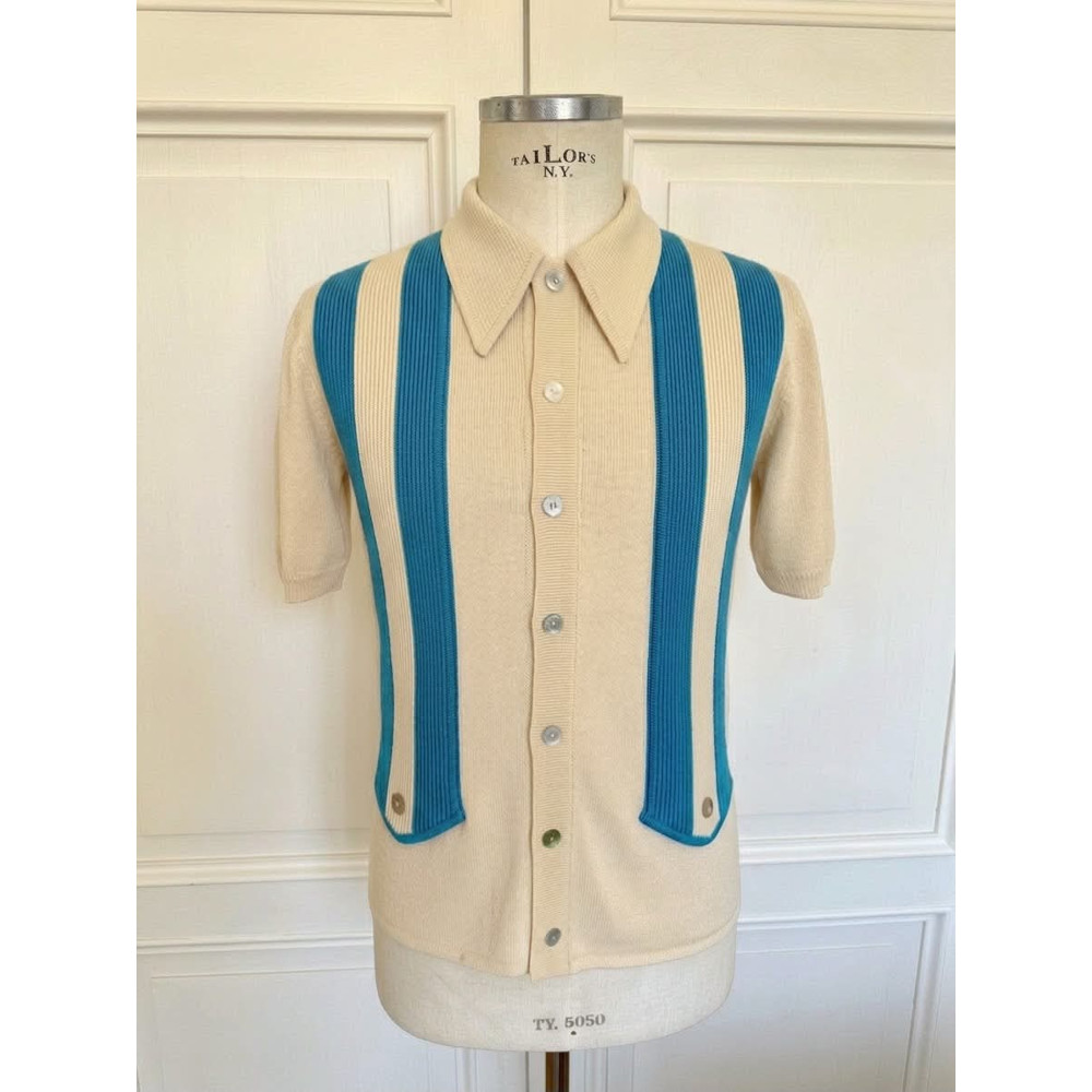Arthur polo cardigan light blue
