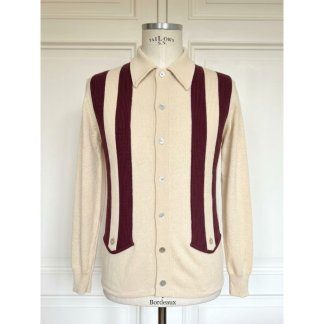 Arthur polo cardigan cherry long sleeve