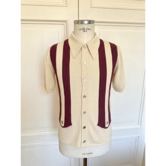 Arthur polo cardigan cherry