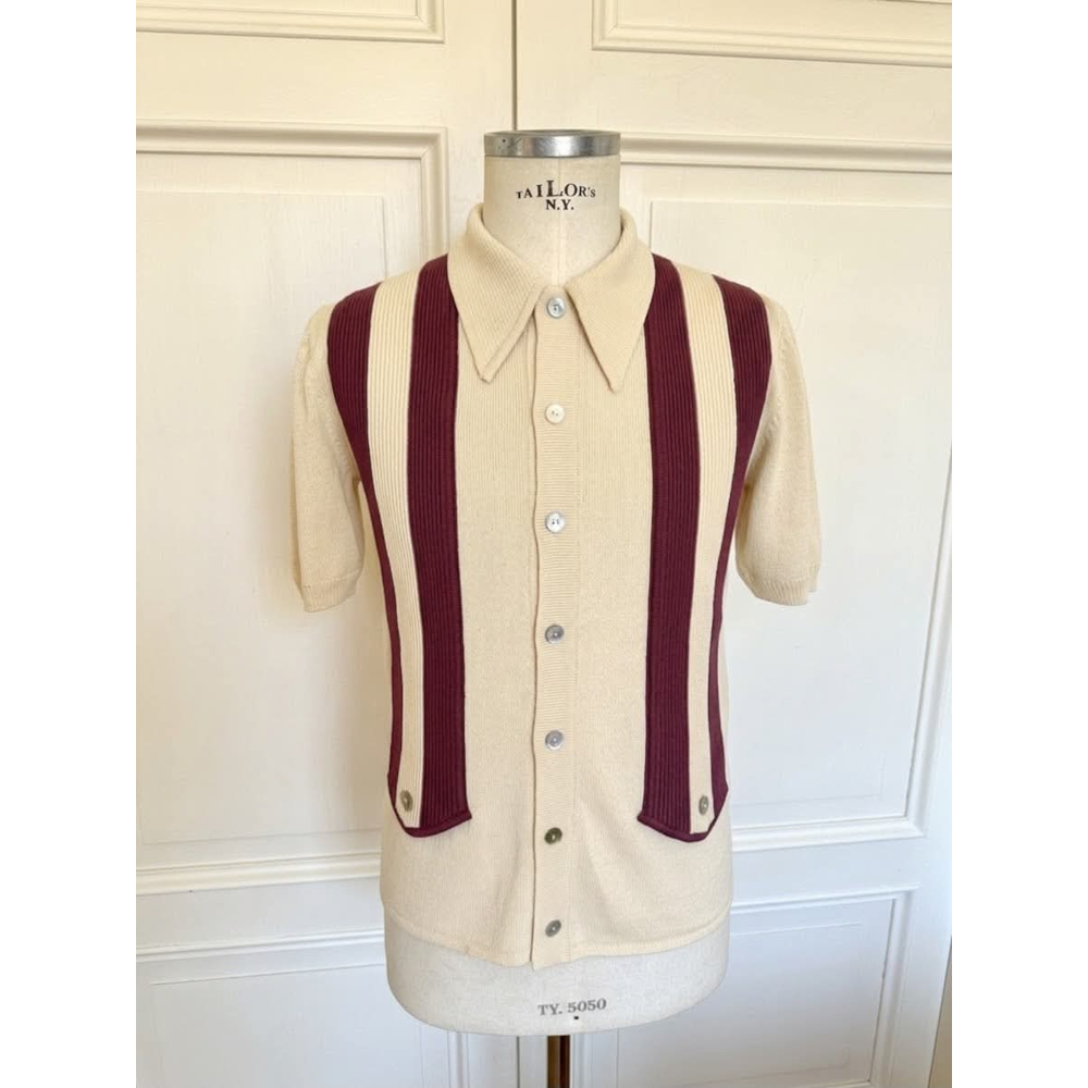 Arthur polo cardigan cherry
